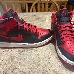 Jordan Air High-Top Sneakers - Black & Red